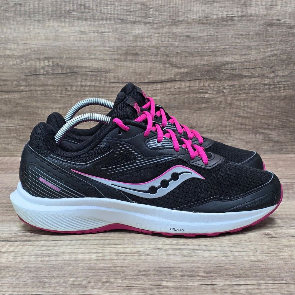 Saucony Cohesion 16 Women's Size 11 Wide Black Pink Running Shoes (S10782-10)
